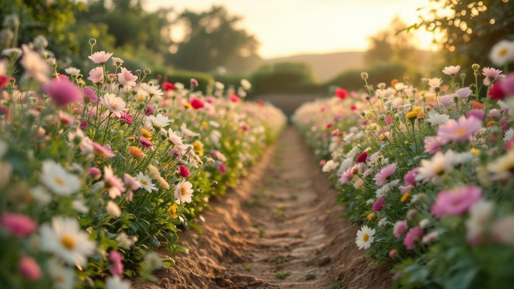 A Yorkshire cutting garden in summer